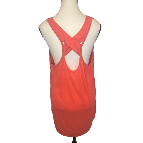 Athleta Yogini Racerback CORAL Tank Top Active Gym Work Out Stretch Flowy Sz M - Picture 3 of 9